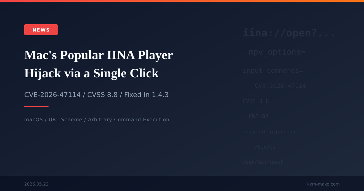 Is IINA Safe? One Malicious Link Can Hijack Your Mac (CVE-2026