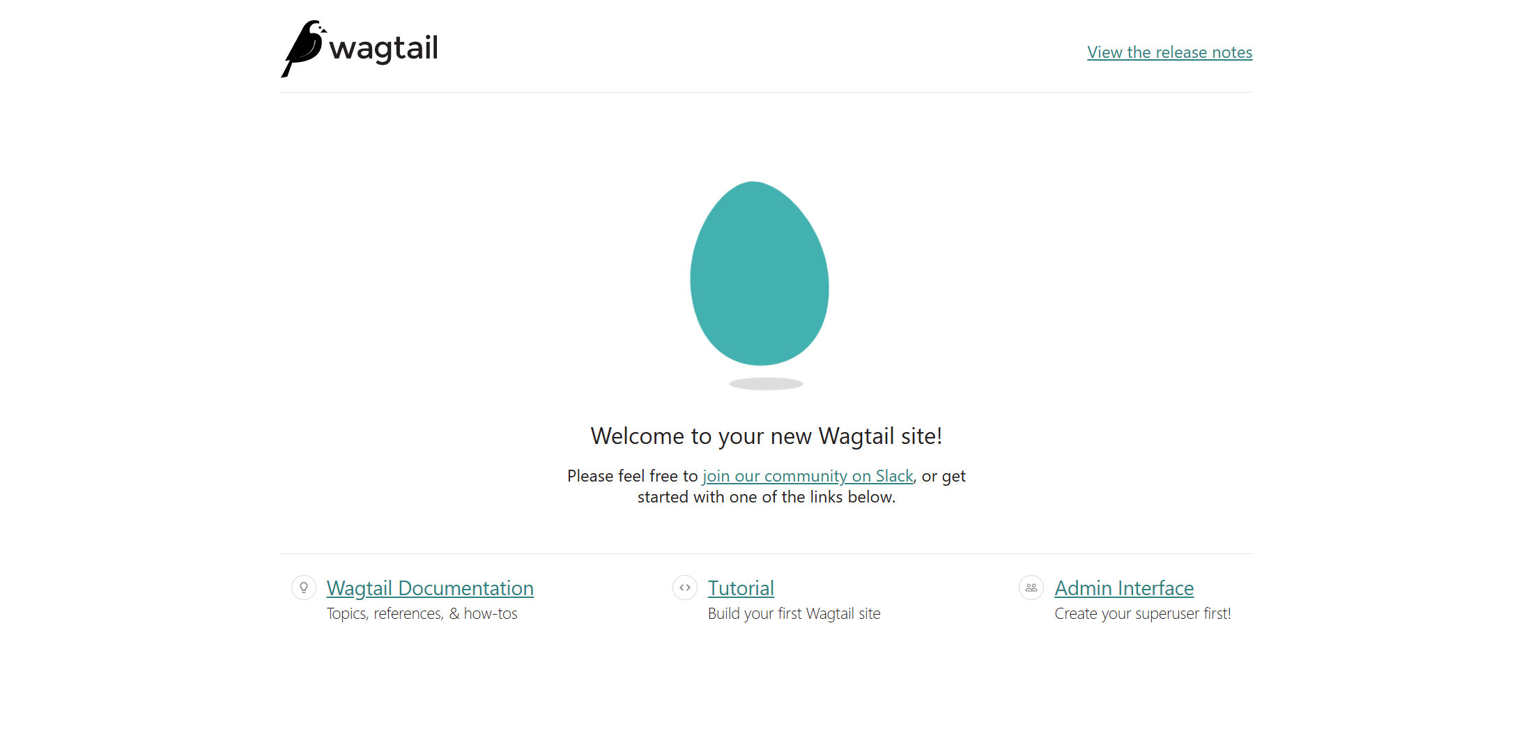 wagtailデフォルトトップページ